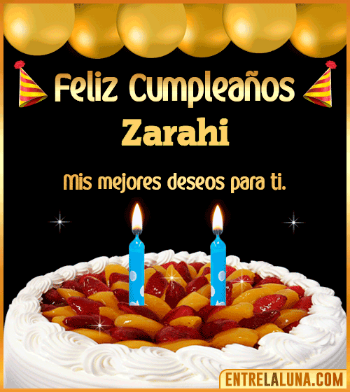 Gif de pastel de Cumpleaños Zarahi