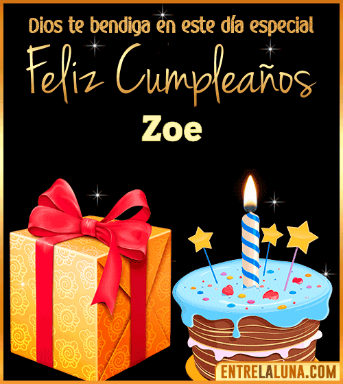 Feliz Cumpleaños, Dios te bendiga en este día especial Zoe