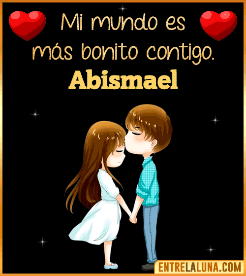 Gif de Amor para WhatsApp con Nombre Abismael
