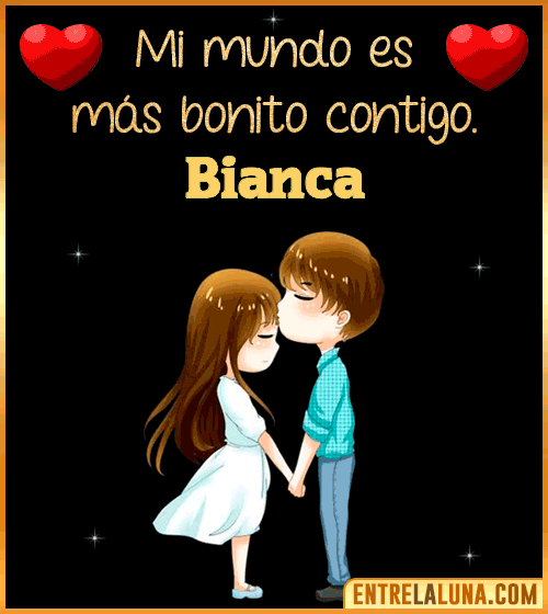 Gif de Amor para WhatsApp con Nombre Bianca