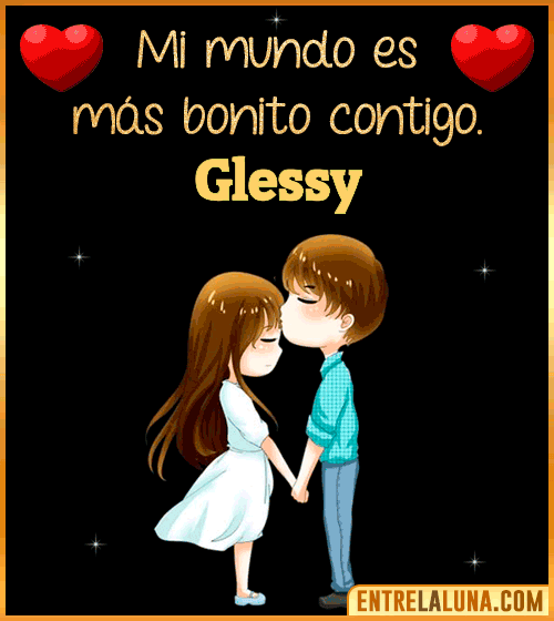 Gif de Amor para WhatsApp con Nombre Glessy