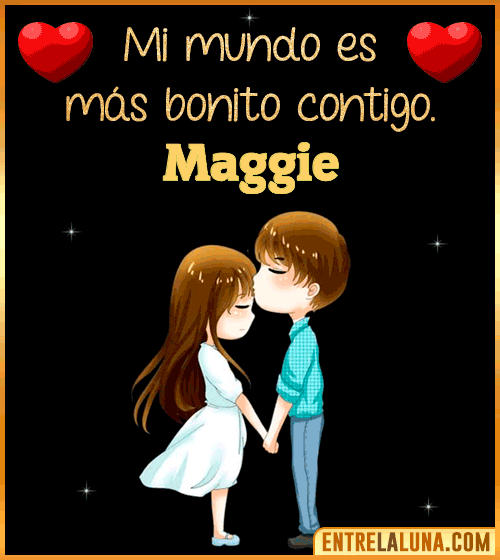 Gif de Amor para WhatsApp con Nombre Maggie