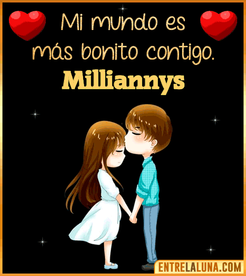 Gif de Amor para WhatsApp con Nombre Milliannys