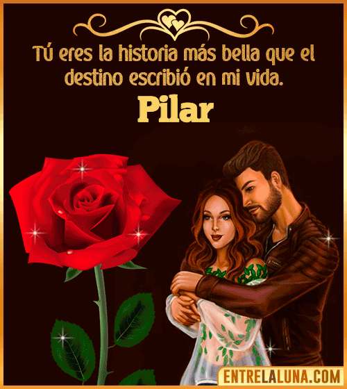 Tú eres la historia más bella en mi vida Pilar