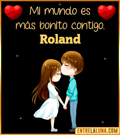Gif de Amor para WhatsApp con Nombre Roland