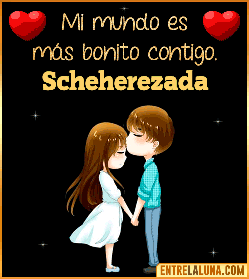 Gif de Amor para WhatsApp con Nombre Scheherezada