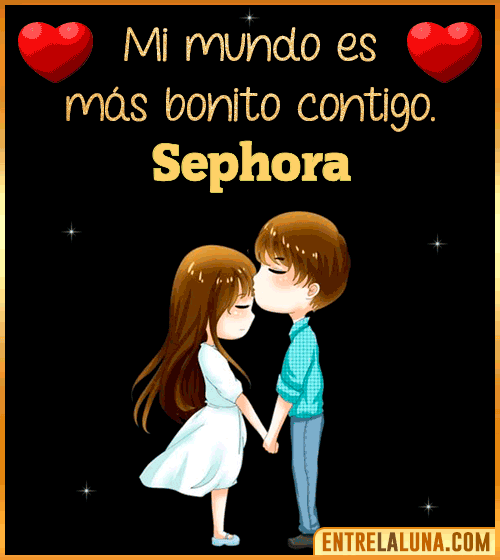 Gif de Amor para WhatsApp con Nombre Sephora