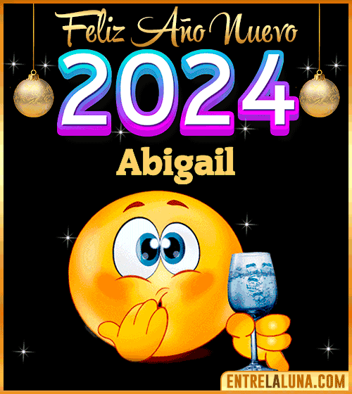 Feliz Año Nuevo 2024 gif Abigail