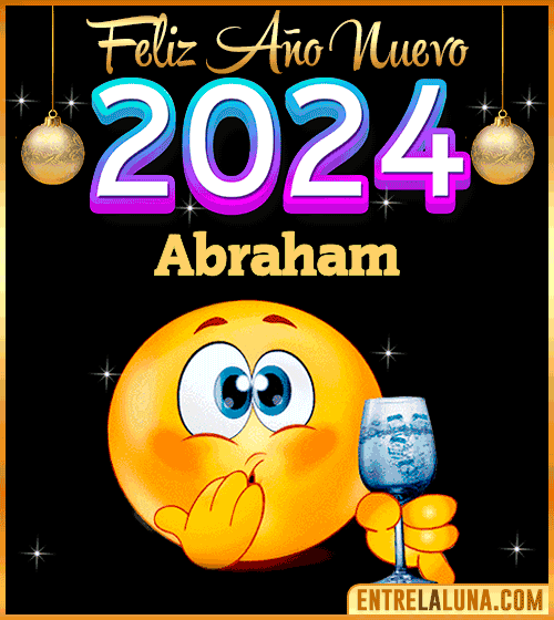 Feliz Año Nuevo 2024 gif Abraham