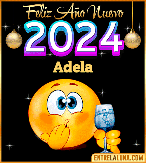 Feliz Año Nuevo 2024 gif Adela