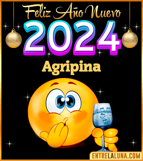 Feliz Año Nuevo 2024 gif Agripina