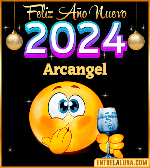 Feliz Año Nuevo 2024 gif Arcangel