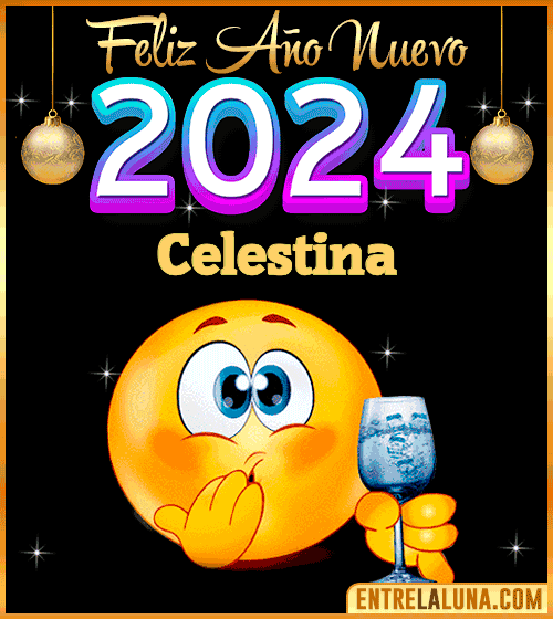 Feliz Año Nuevo 2024 gif Celestina