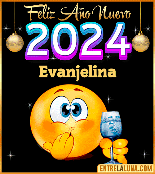 Feliz Año Nuevo 2024 gif Evanjelina
