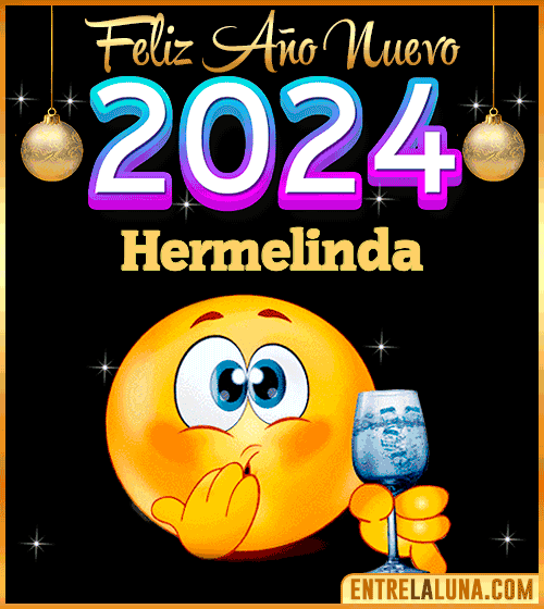 Feliz Año Nuevo 2024 gif Hermelinda