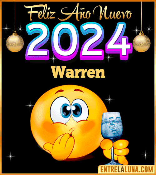Feliz Año Nuevo 2024 gif Warren
