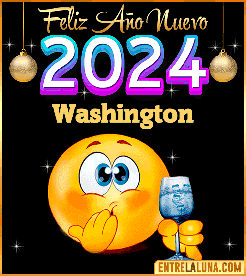Feliz Año Nuevo 2024 gif Washington