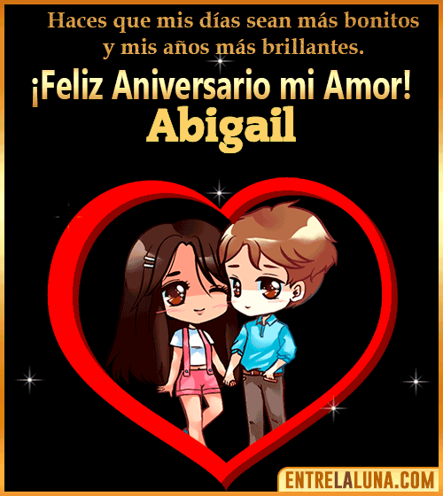 Feliz Aniversario mi Amor gif Abigail