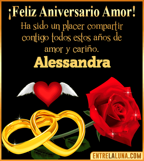 Gif de Feliz Aniversario Alessandra