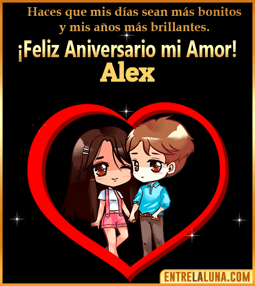 Feliz Aniversario mi Amor gif Alex