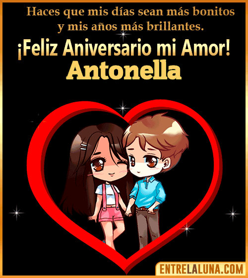 Feliz Aniversario mi Amor gif Antonella