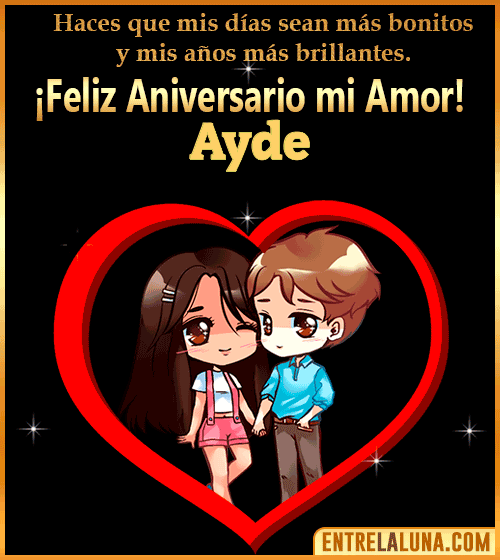 Feliz Aniversario mi Amor gif Ayde