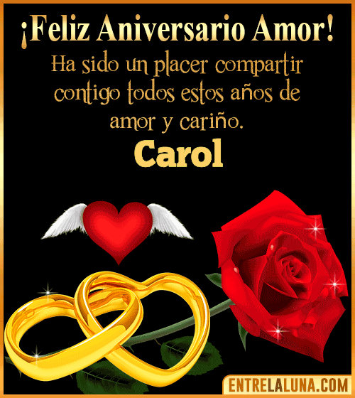 Gif de Feliz Aniversario Carol