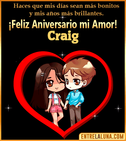 Feliz Aniversario mi Amor gif Craig
