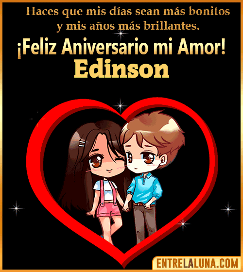 Feliz Aniversario mi Amor gif Edinson