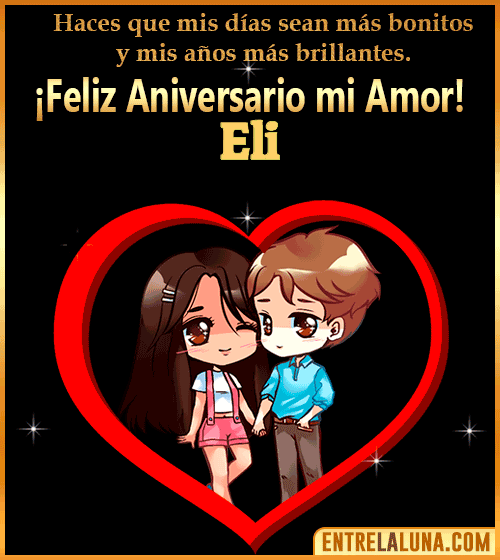 Feliz Aniversario mi Amor gif Eli