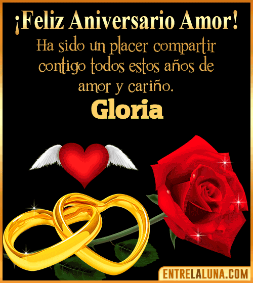 Gif de Feliz Aniversario Gloria