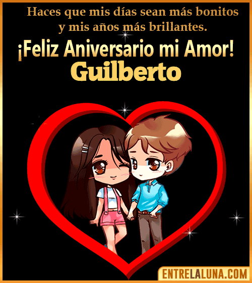 Feliz Aniversario mi Amor gif Guilberto