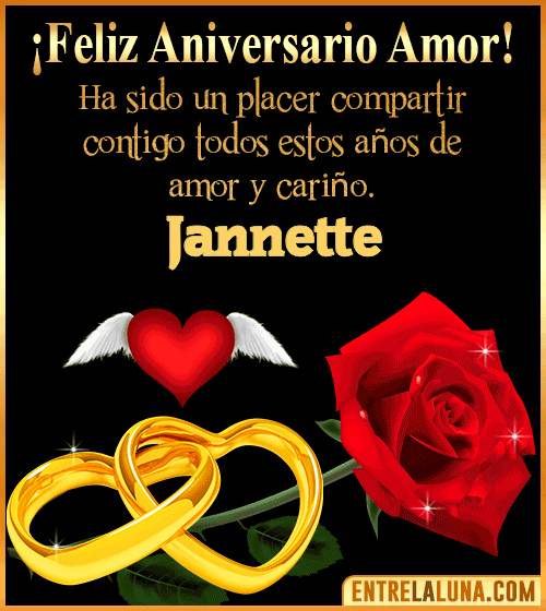 Gif de Feliz Aniversario Jannette