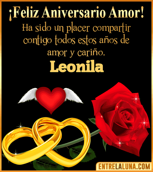 Gif de Feliz Aniversario Leonila