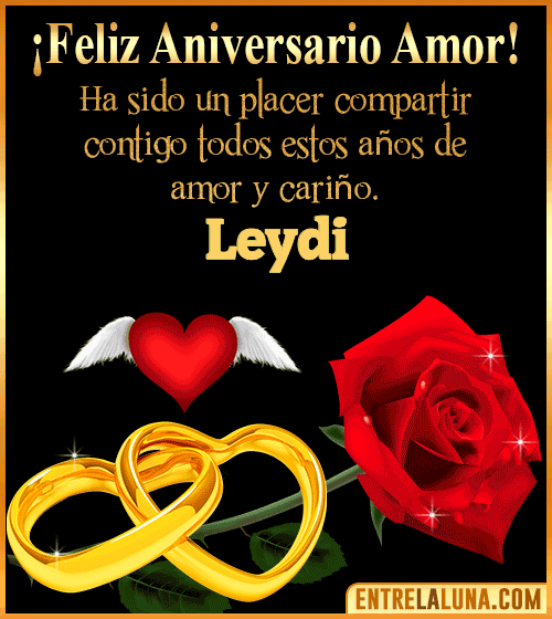 Gif de Feliz Aniversario Leydi