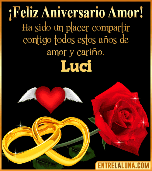 Gif de Feliz Aniversario Luci