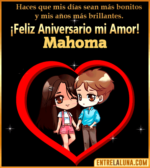 Feliz Aniversario mi Amor gif Mahoma