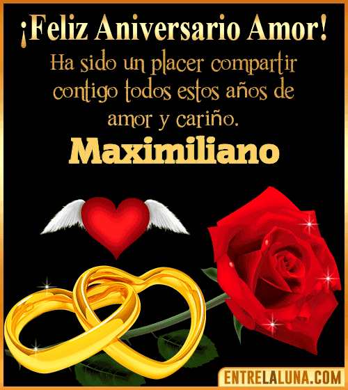 Gif de Feliz Aniversario Maximiliano