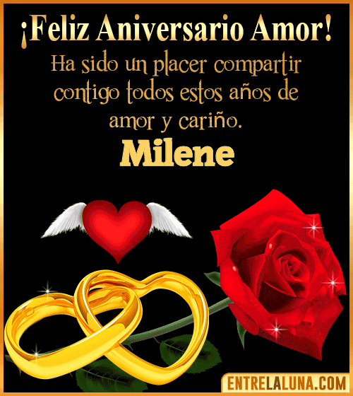 Gif de Feliz Aniversario Milene