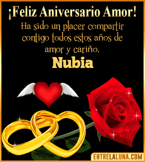 Gif de Feliz Aniversario Nubia
