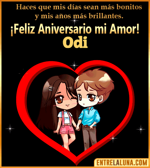 Feliz Aniversario mi Amor gif Odi