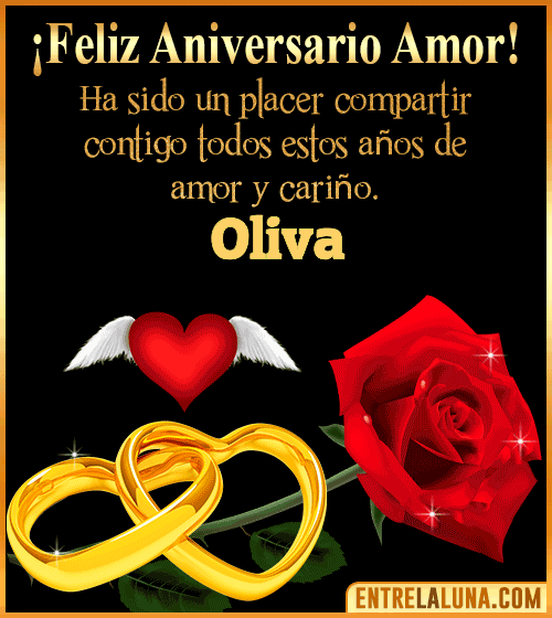 Gif de Feliz Aniversario Oliva