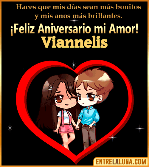 Feliz Aniversario mi Amor gif Viannelis