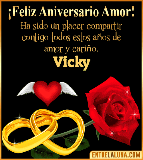 Gif de Feliz Aniversario Vicky