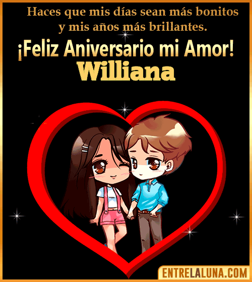 Feliz Aniversario mi Amor gif Williana