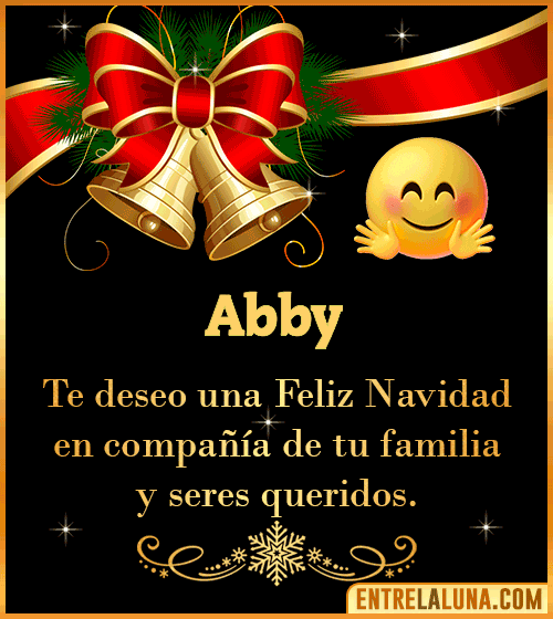 Te deseo una Feliz Navidad para ti Abby