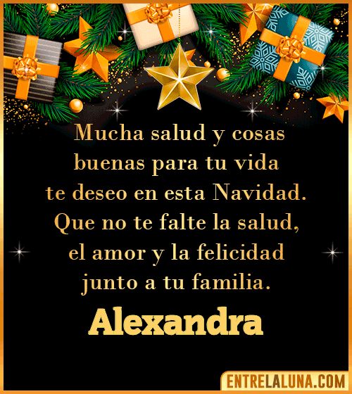 Te deseo Feliz Navidad Alexandra