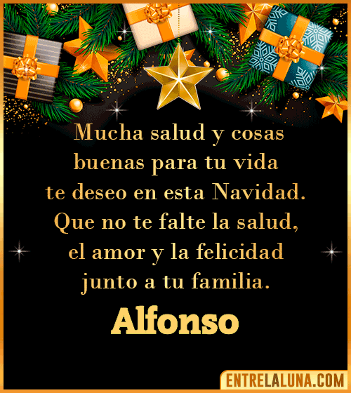Te deseo Feliz Navidad Alfonso