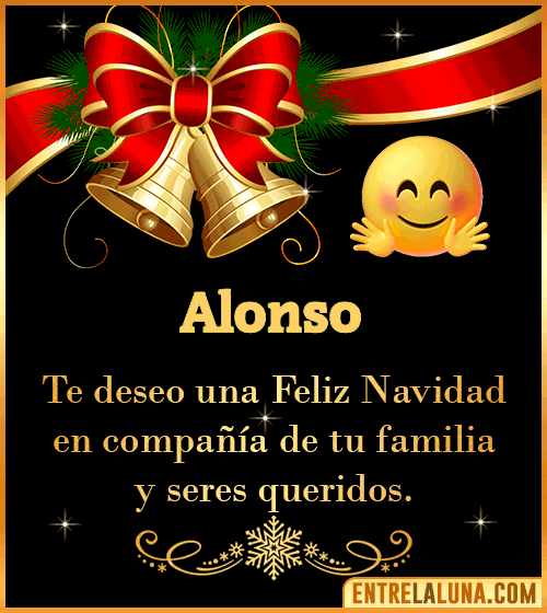 Te deseo una Feliz Navidad para ti Alonso