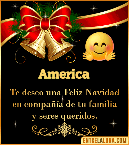 Te deseo una Feliz Navidad para ti America